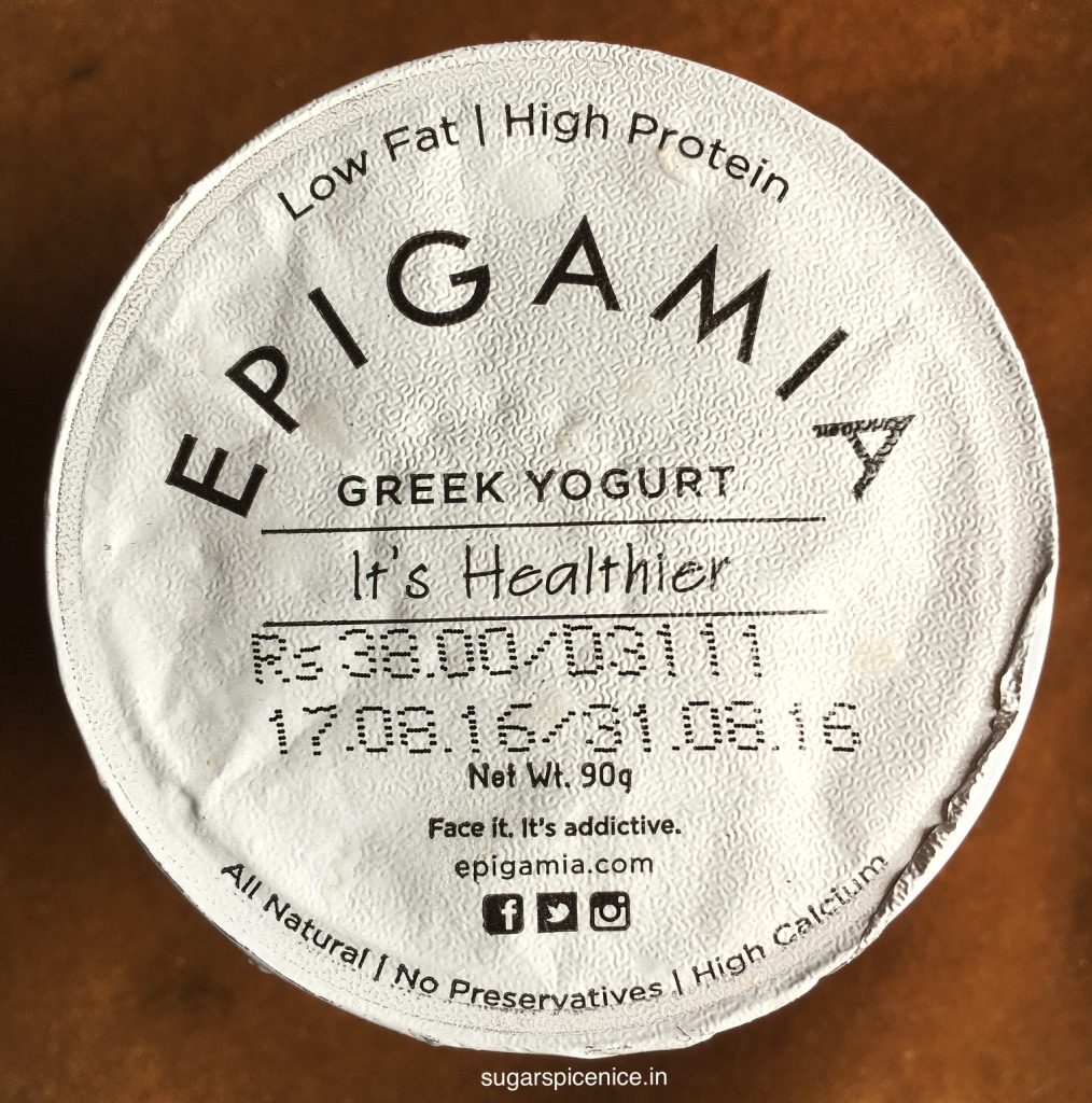 Epigamia Yogurt