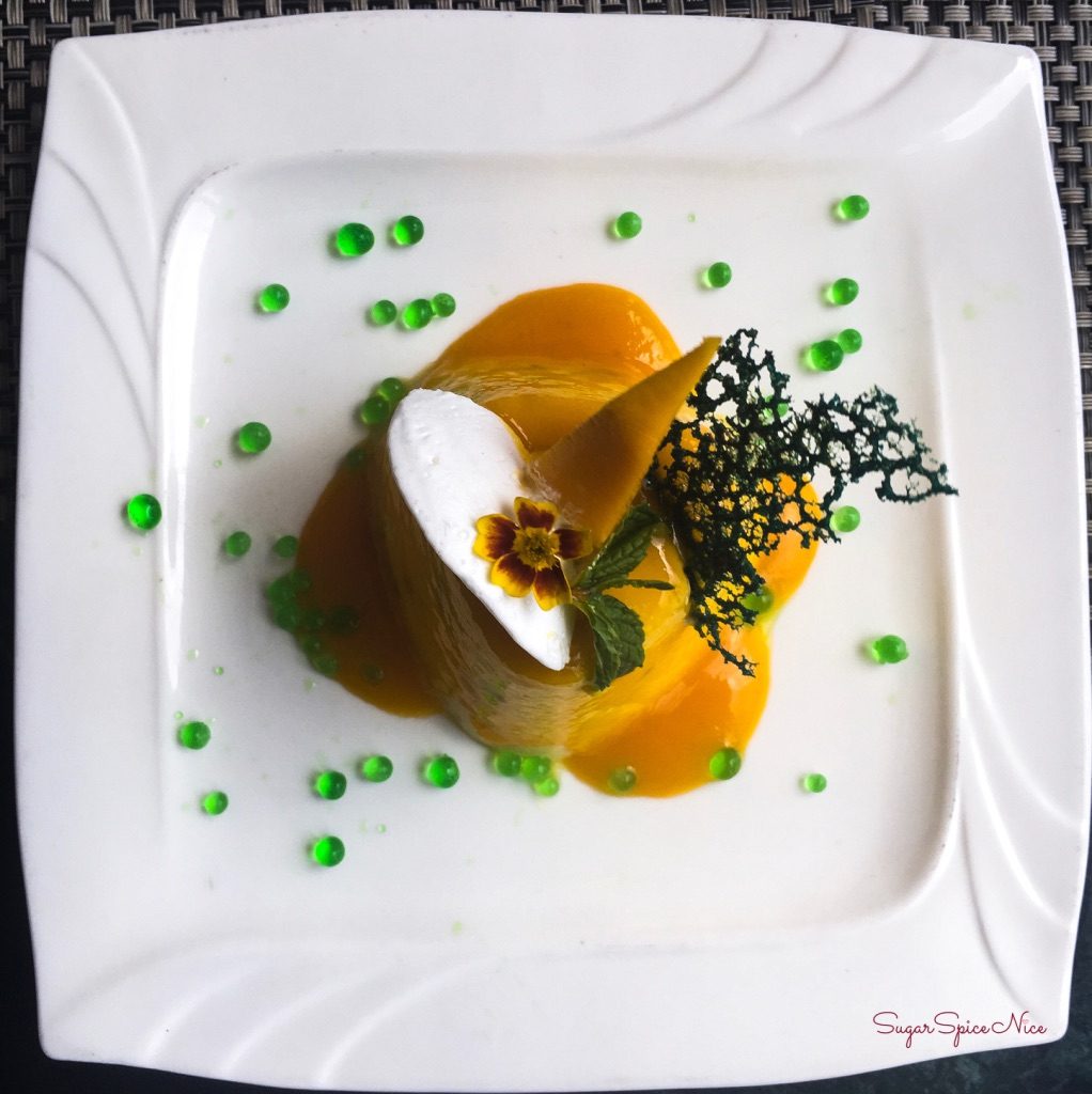 Sin Marine plaza mint mango pannacotta